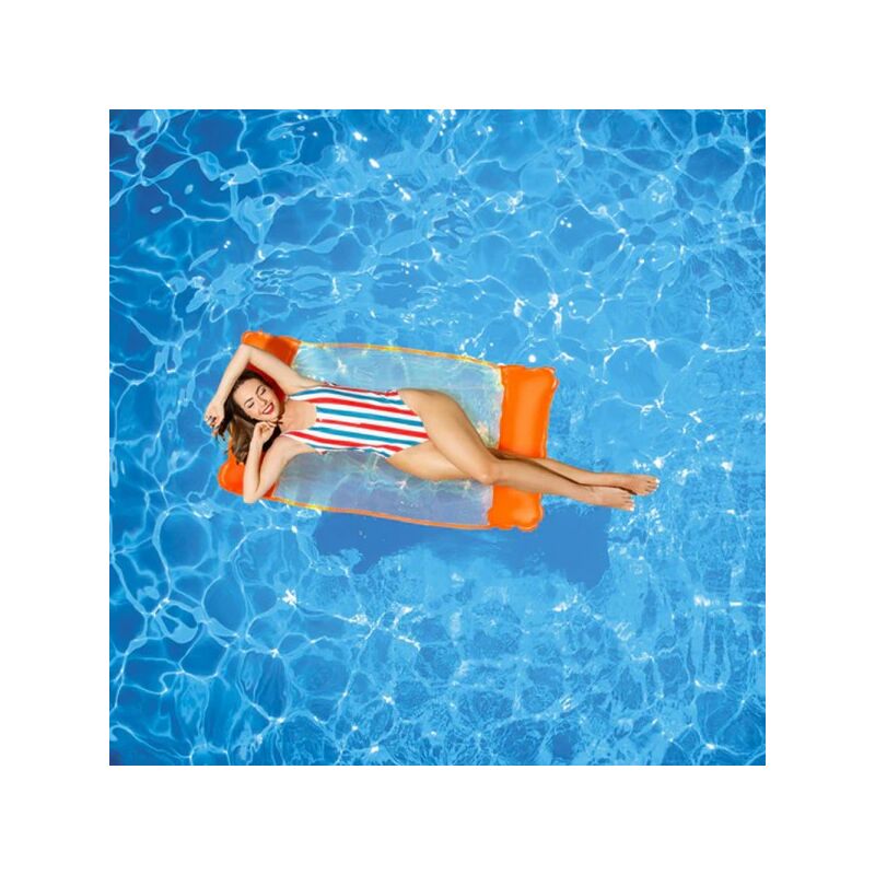 Hamaca Colchón Hinchable Flotante Relax Mar Piscina Fondo De Red