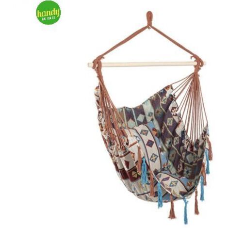 Amaca Pensile Santander Bizzotto 120x146 cm Azzurro/Beige