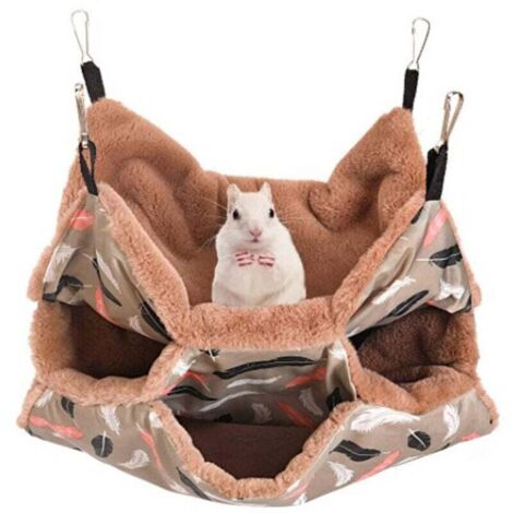 Amaca per furetti, cincillà, 34 x 34 cm, amaca per piccoli animali, amaca per conigli, amaca morbida a doppio strato per criceti, cincillà, porcellini d'India, topi, scoiattoli, ricci, piccoli animali