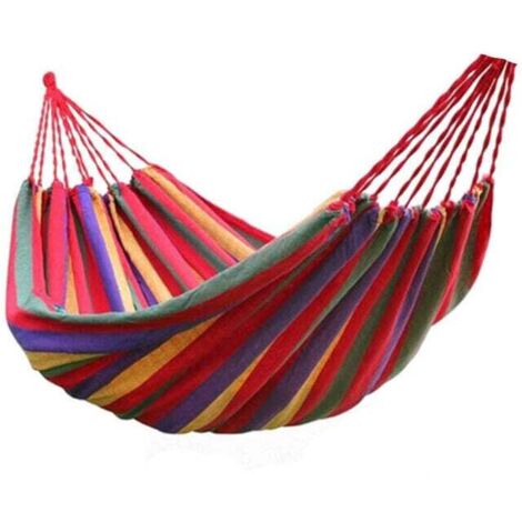 Amaca portatile con borsa per il trasporto, 260x80 cm, resistente, durevole e facile da montare, per giardino, spiaggia, campeggio, escursionismo