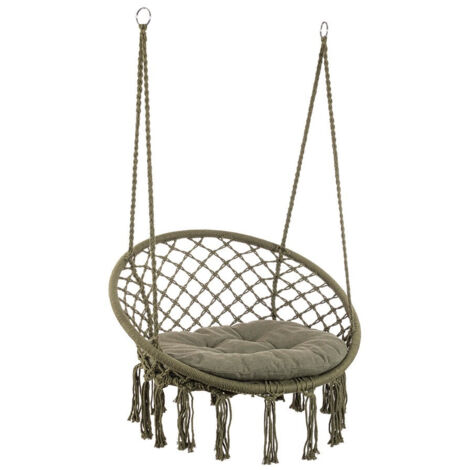Amaca Sedia Sospesa da Giardino Ø80x130 cm in Poli-Cotone Javier Verde