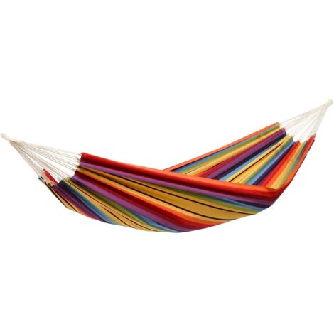 Amaca Tradizionale in Cotone Arcobaleno di Barbados - XL, per Giardini e Relax all'Aperto