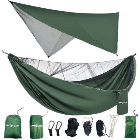 Amaca turistica con zanzariera + telo portatile - set