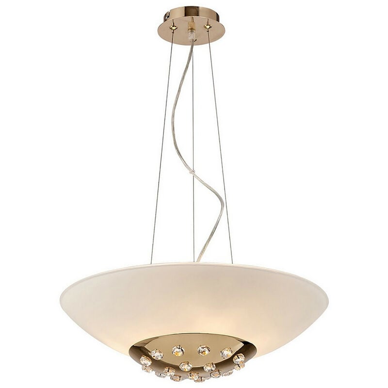 Inspired Clearance - Amada Pendant 6 Light G9, French Gold/Opal White Glass