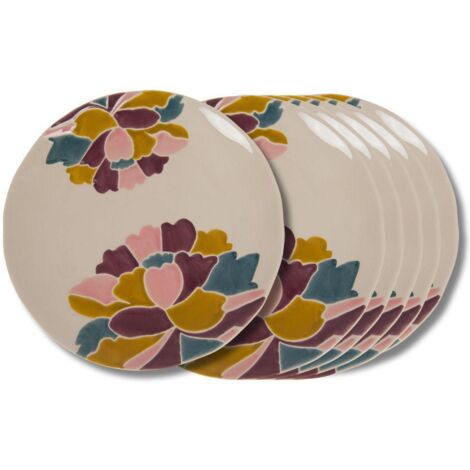 Amadeus - Assiette plate Paula 25 cm (lot de 6)