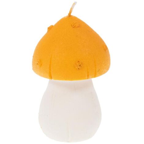 Amadeus - Bougie champignon jaune 10,5 cm (lot de 4)