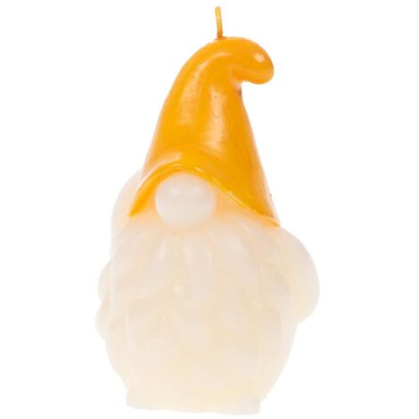 Amadeus - Bougie Gnome Basile jaune (lot de 4)