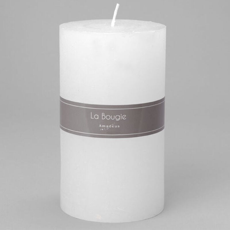 Amadeus - Bougie maxi cylindre blanc (lot de 6)