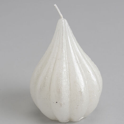 Amadeus - Bougie Poire 7,5 x 10 cm blanc irisé (lot de 6)