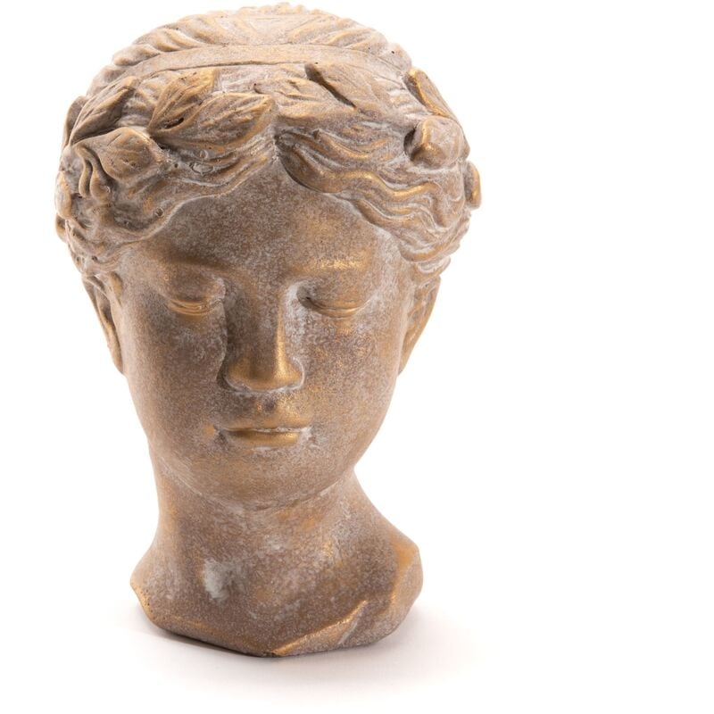 Buste femme en pierre doré - Amadeus