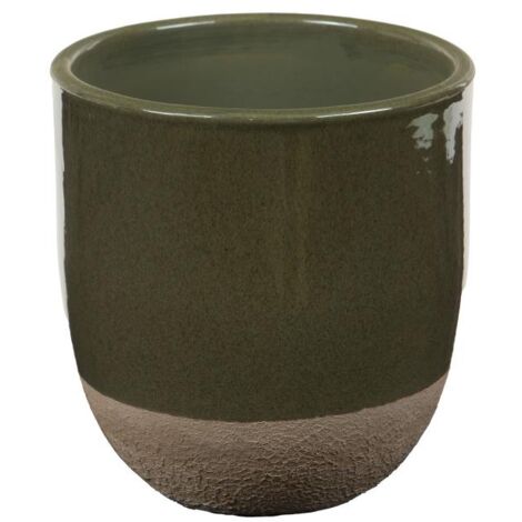 Amadeus - Cache pot Belga Olive 13 cm