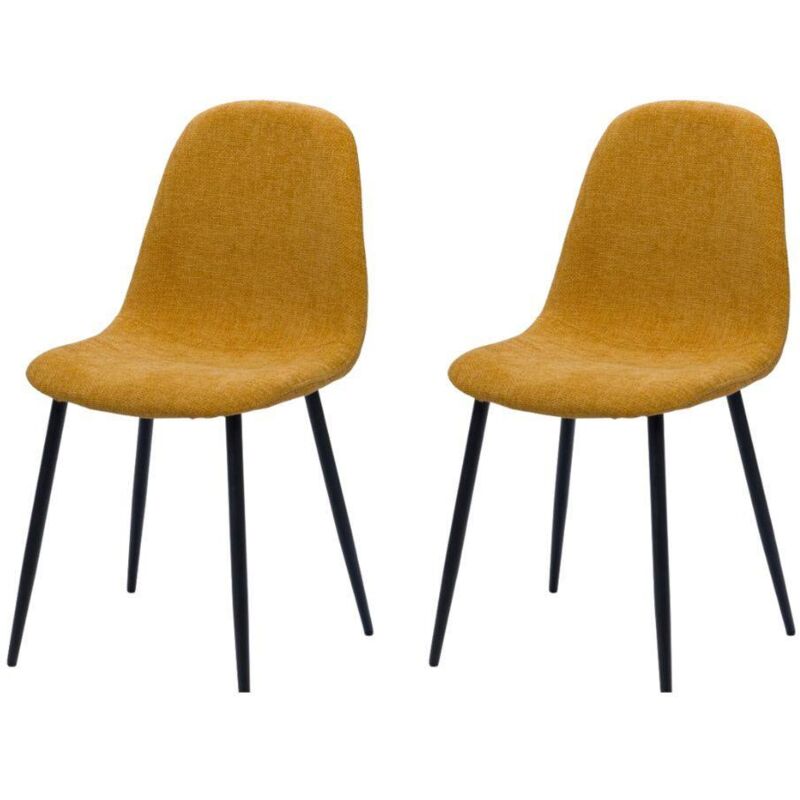Amadeus - Chaise Ariane moutarde (lot de 2)