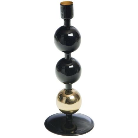 Amadeus - Chandelier Maho noir 25 cm en métal