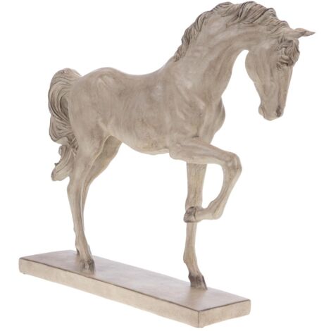 Amadeus - Cheval sur socle crème 55 cm