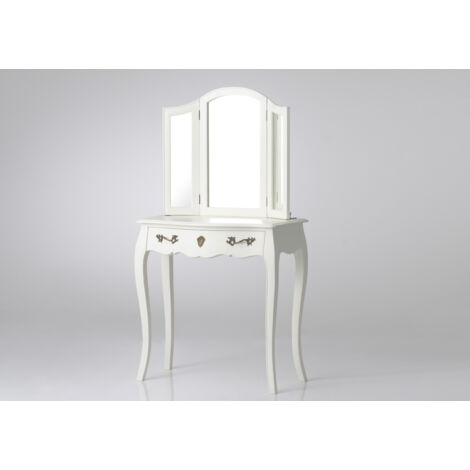 Amadeus - Coiffeuse blanc cassé 1 tiroir Murano