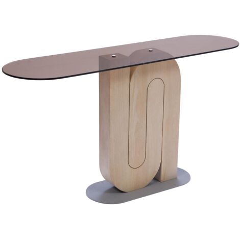 Amadeus - Console Alban en manguier et en verre