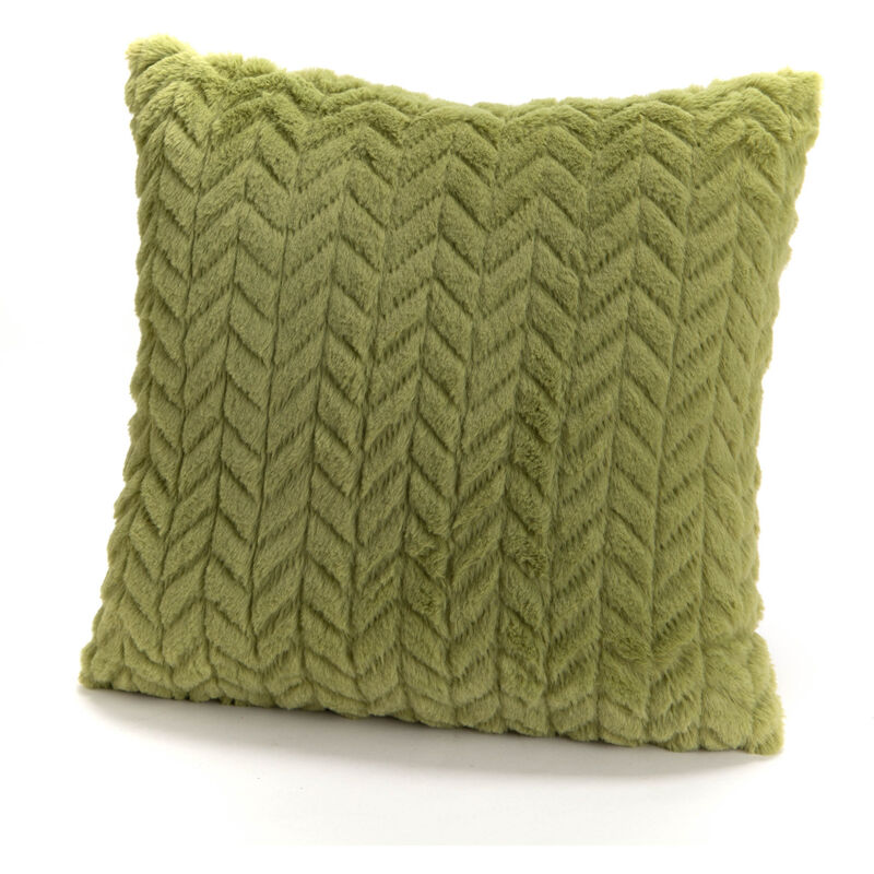 Coussin vert mousse chevron 40x40 cm - Amadeus