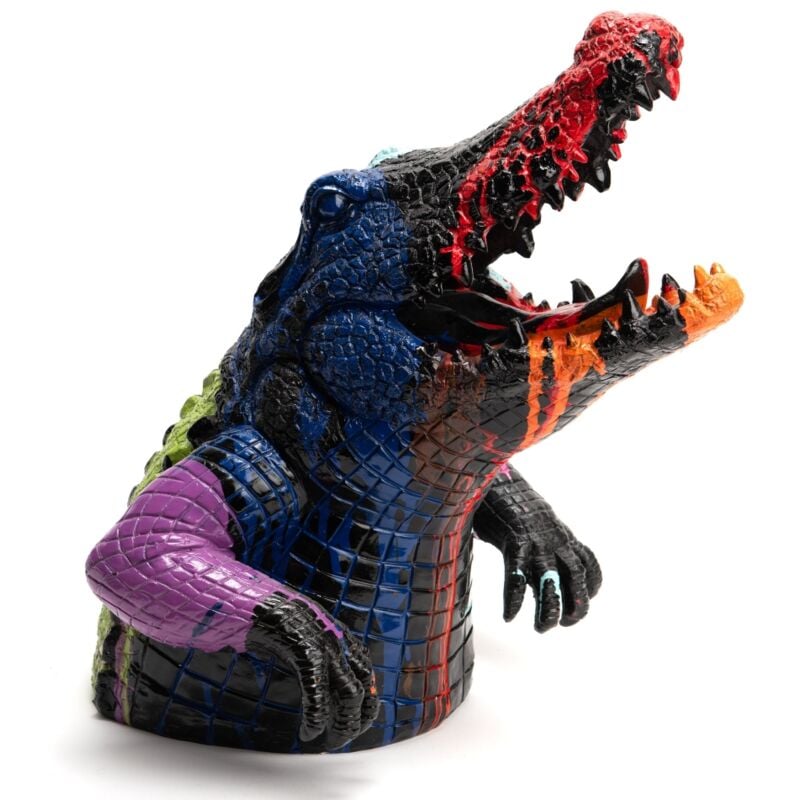 Crocodile en attaque Trash noir - Amadeus