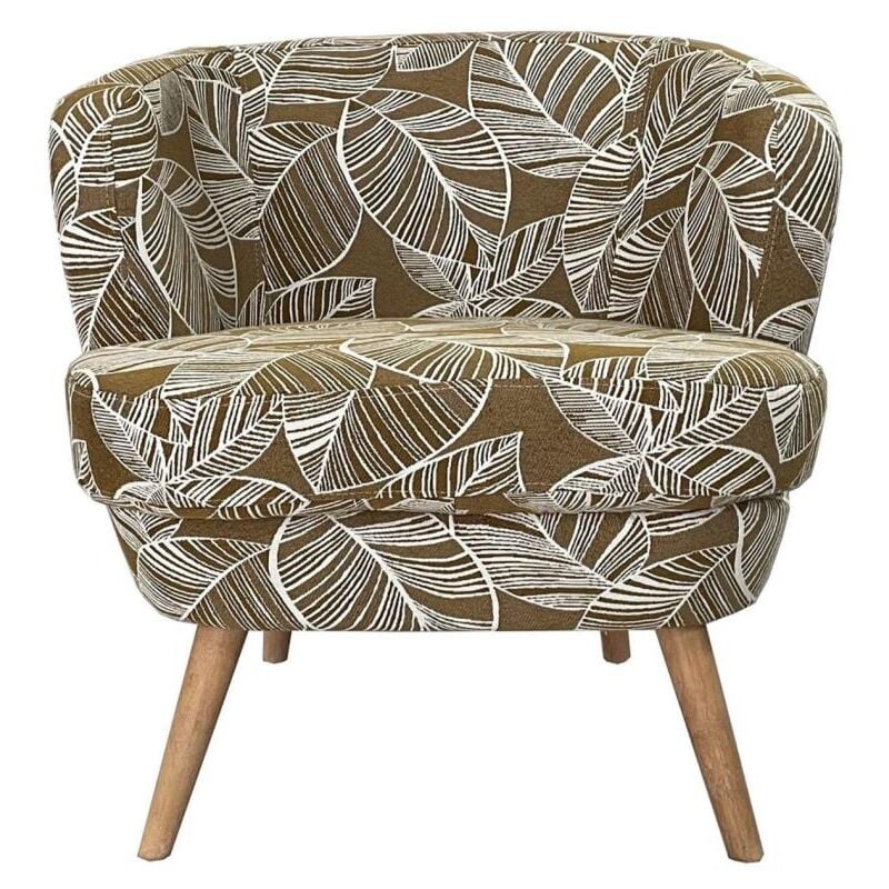 Fauteuil Dagmard feuille miel - Amadeus