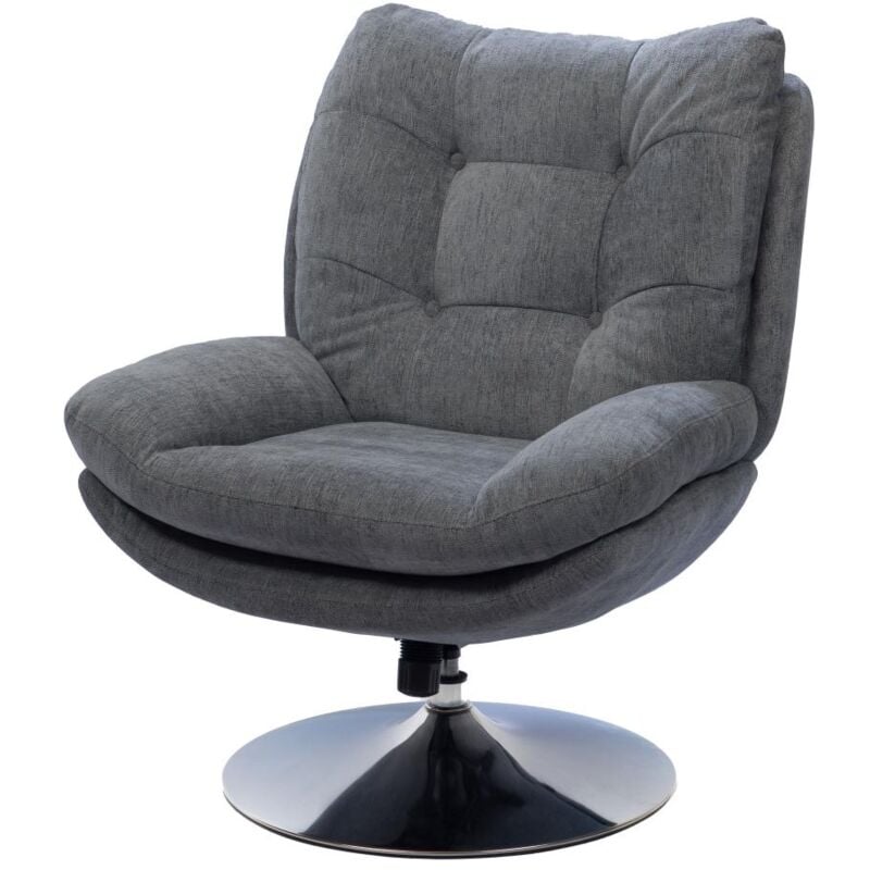 Fauteuil Magnum gris foncé Chrome - Amadeus