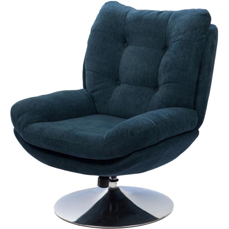 Fauteuil Magnum bleu chrome - Amadeus