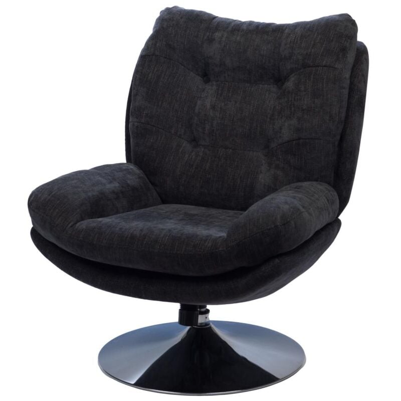 Fauteuil Magnum noir chrome - Amadeus