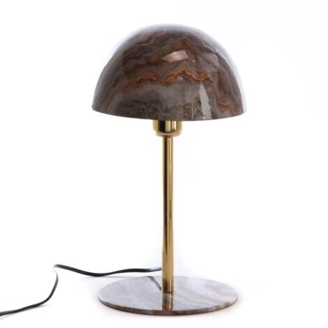 Amadeus - Lampe Basile marron marbré 36 cm