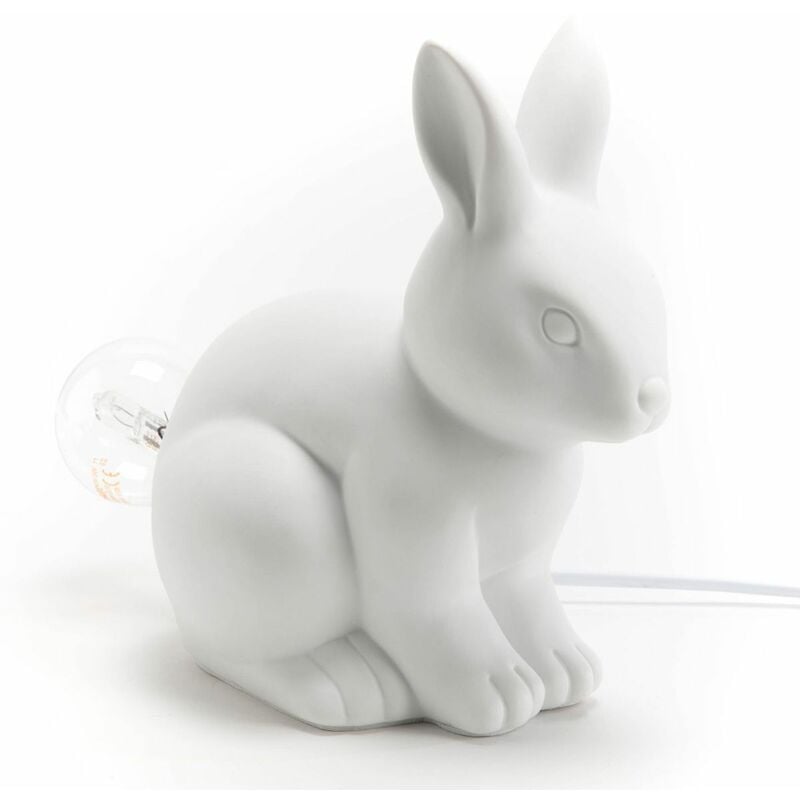 Lampe à poser Lapin en porcelaine