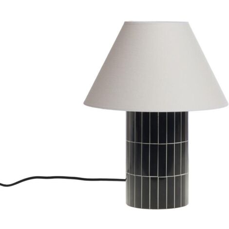 Amadeus - Lampe Tiléa grand modèle abat jour en lin