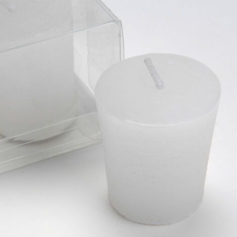Amadeus - Lot de 4 bougies Votive 4,3 x 4,7 cm blanche