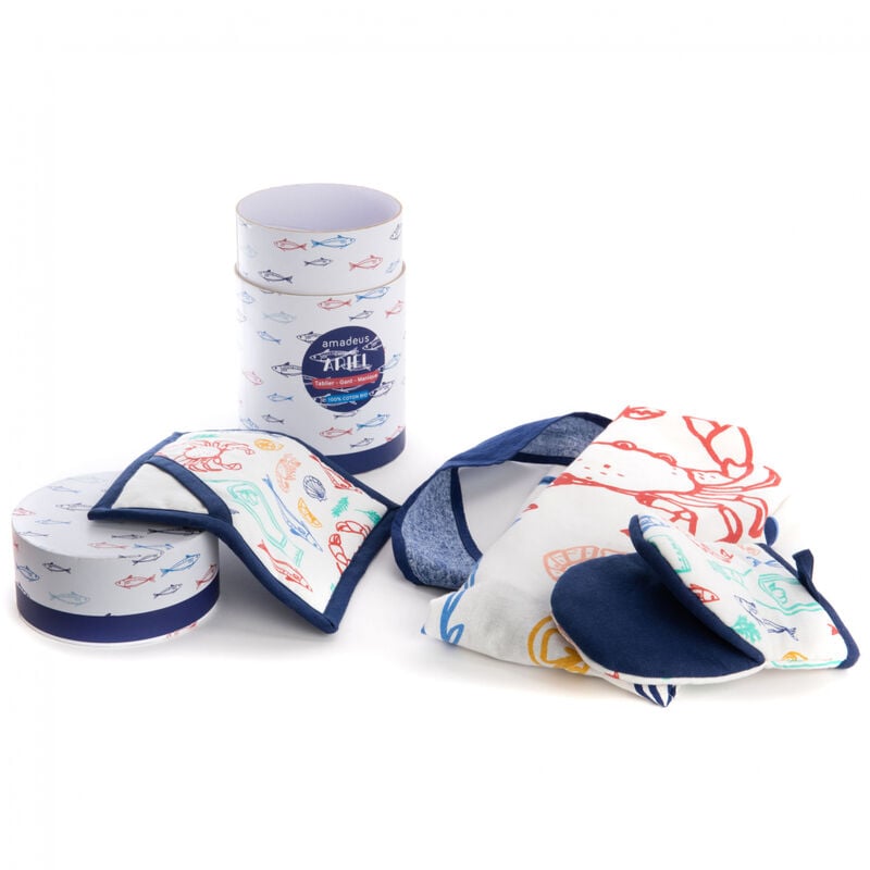 Amadeus - Lot tablier, gant et manique Ariel