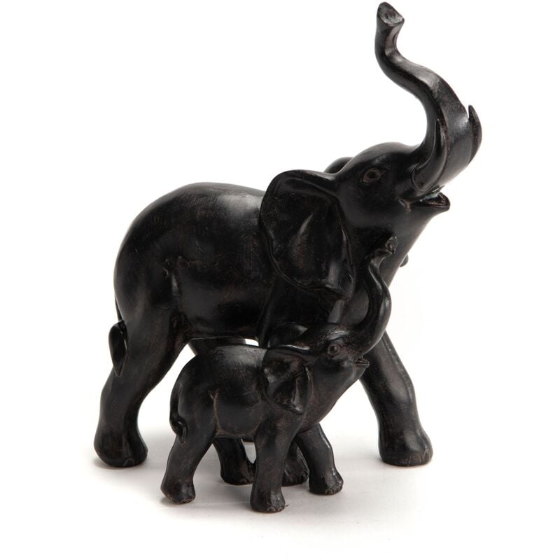 Amadeus - Maman et bébé éléphant - Noir