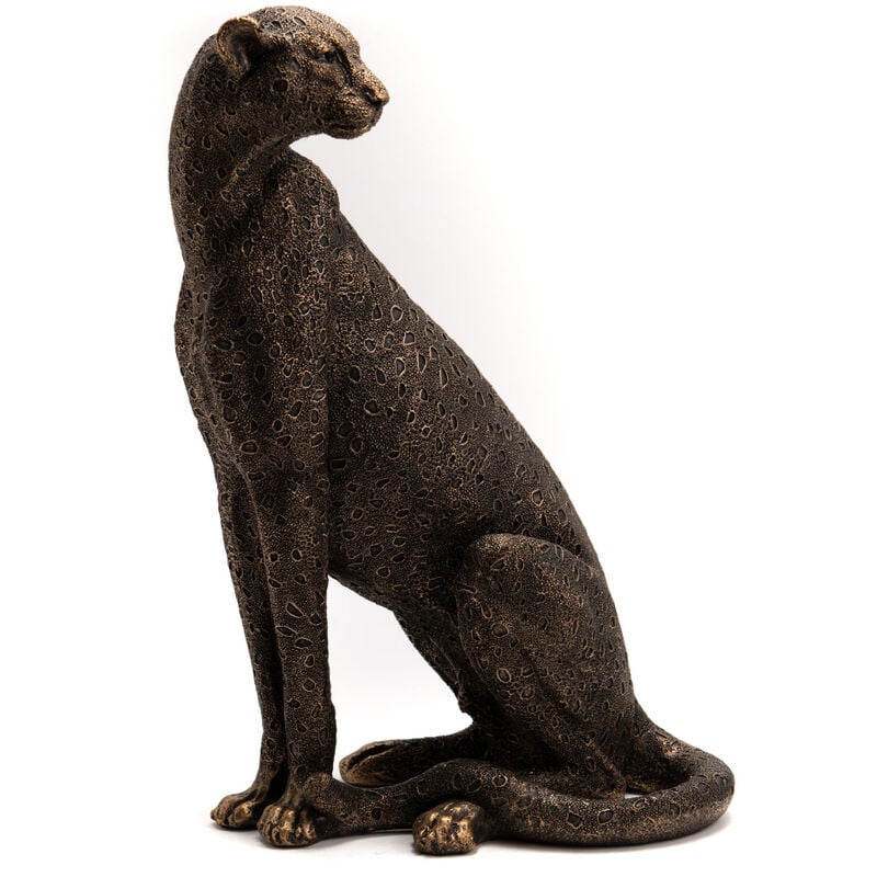 Panthère en bronze tachetée hauteur 41 cm - Amadeus