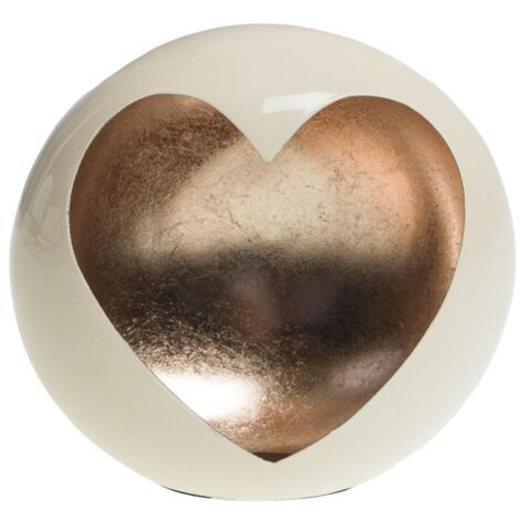 Amadeus - Photophore Cœur Crème 21 cm