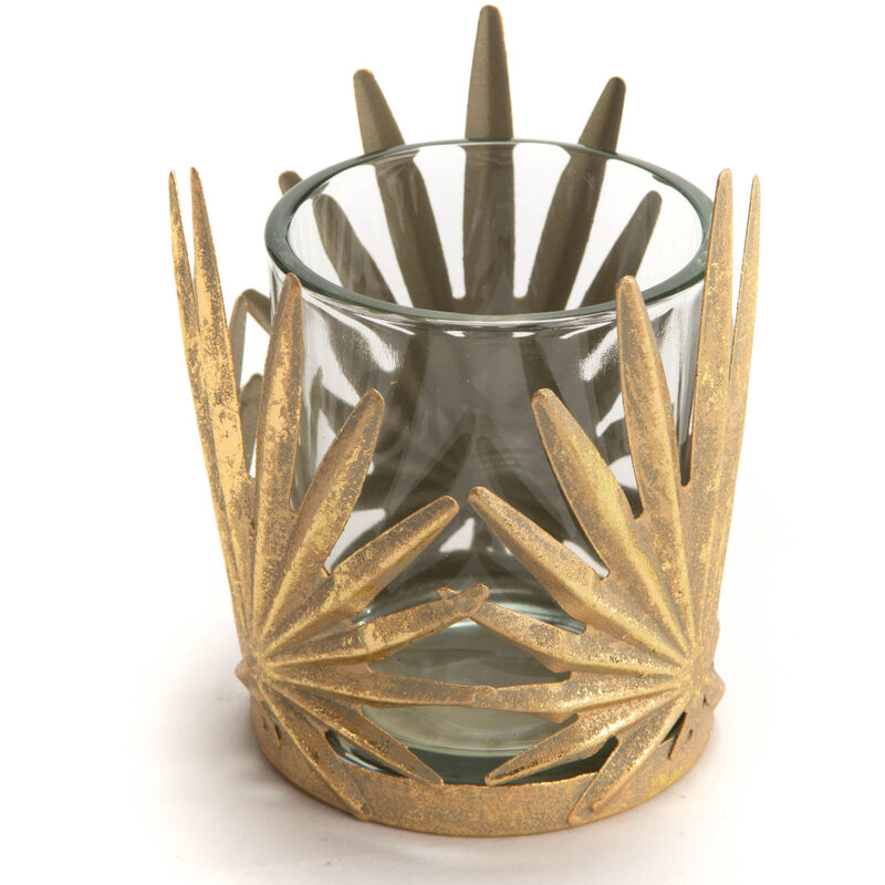 Amadeus - Photophore feuille de Palmier (lot de 4)