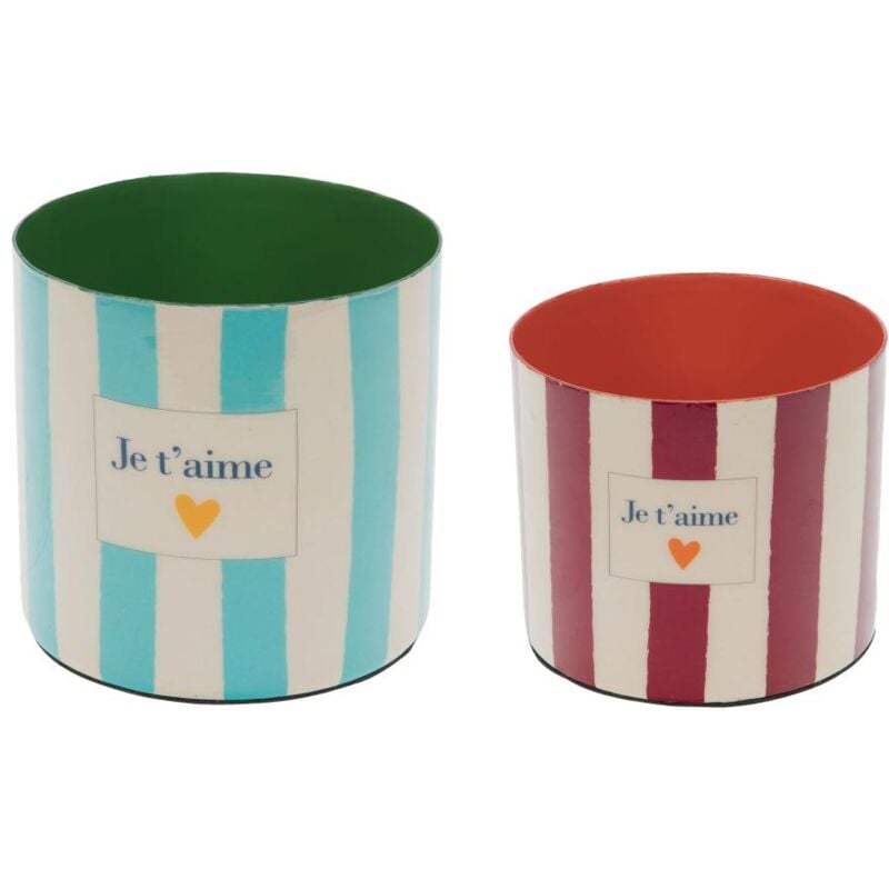 Set de 2 cache-pots Je t'aime - Amadeus