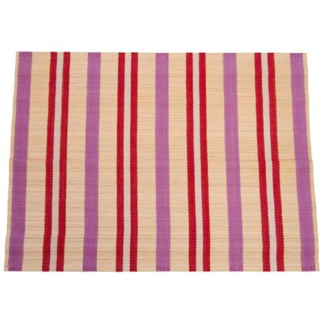 Amadeus - Set de table Bamboo rayé jaune (lot de 2)