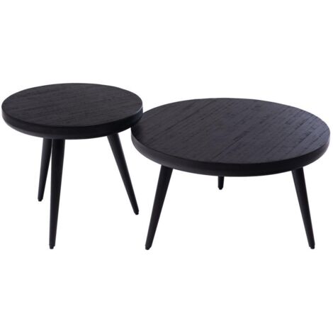Amadeus - Table basse ronde noire Cantara