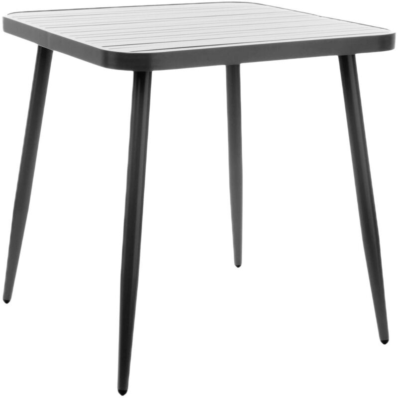 Hellin - Amadeus - Table de jardin carrée Papillon en aluminium