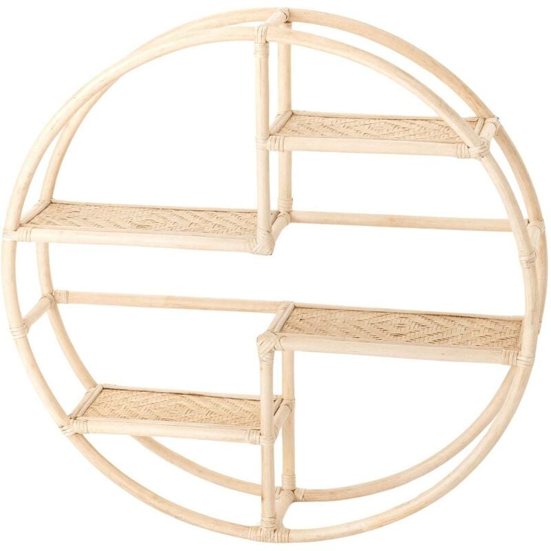 Amadeus - Etagère ronde en rotin et bambou 90 cm