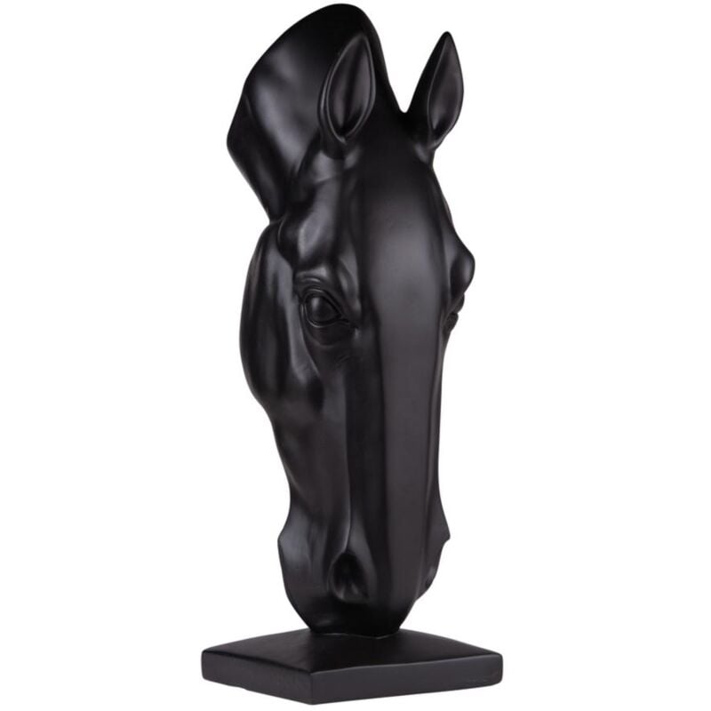 Tête de cheval déco 75 cm noire - Amadeus