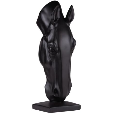 Amadeus - Tête de cheval déco 75 cm noire