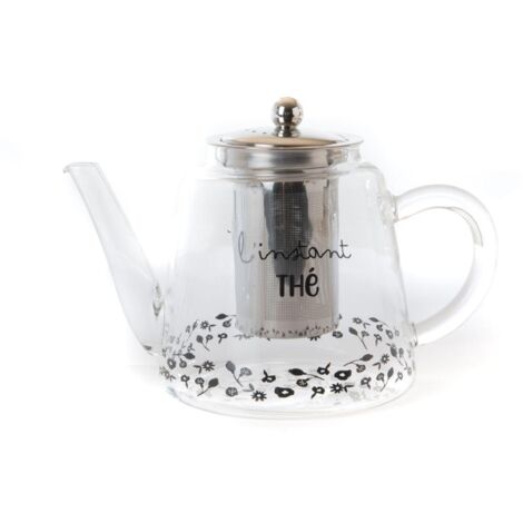 Amadeus - Théière infuseur flore en verre