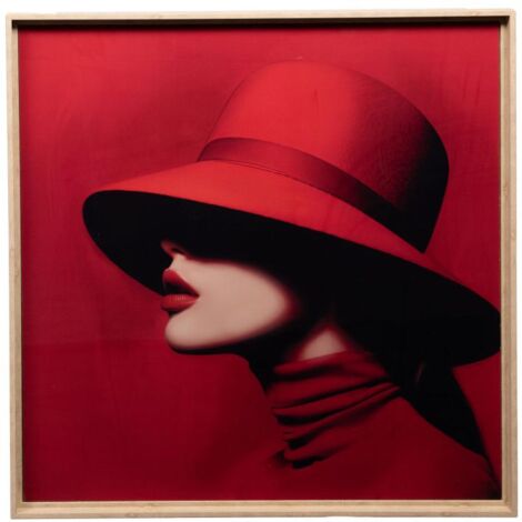 Amadeus - Toile Emma rouge 80x80 cm