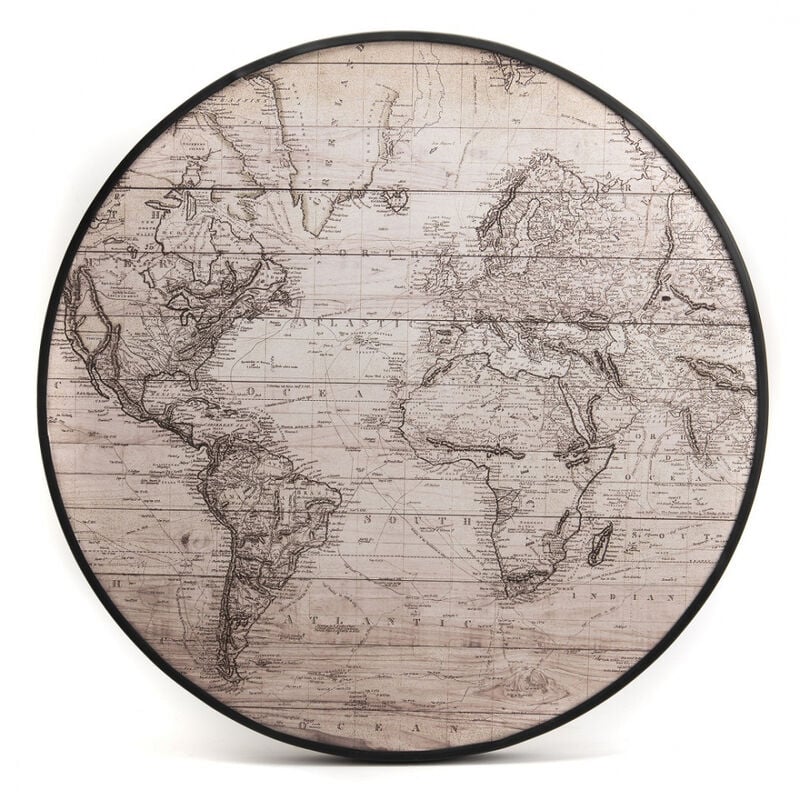 Toile Mappemonde ronde 70cm - Amadeus