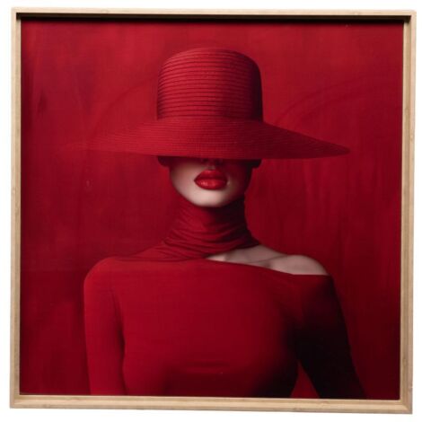Amadeus - Toile Sharon rouge 80x80 cm