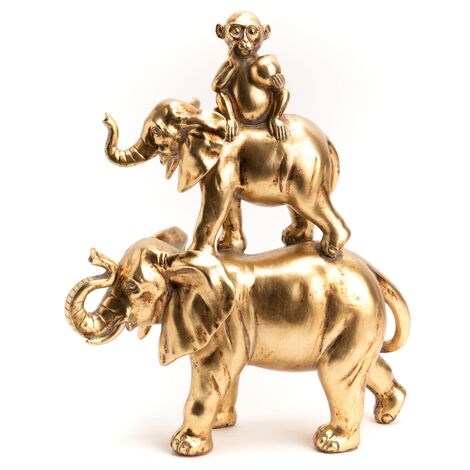 Amadeus - Totem Eléphant singe 33 cm