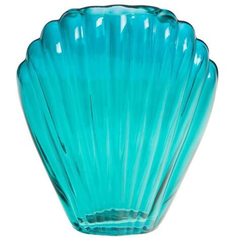 Amadeus - Vase Coquillage turquoise 22 cm