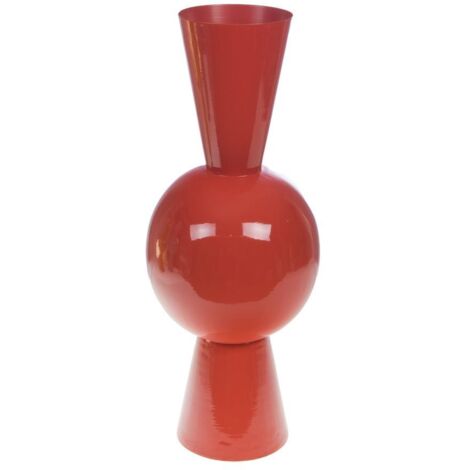 Amadeus - Vase Gatsby brique en métal 66 cm
