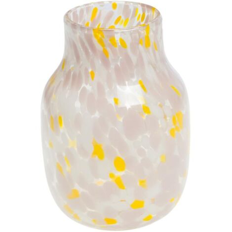 Amadeus - Vase Izak jaune et rose clair 22 cm